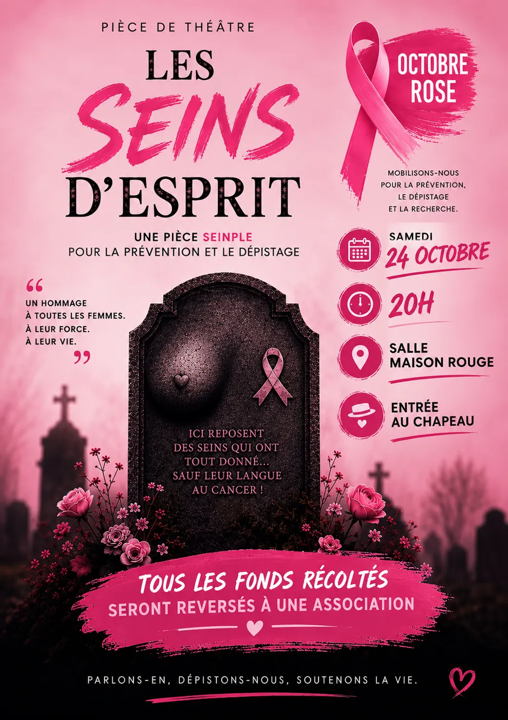 Affiche : Spectacle Octobre rose : « Les Seins d’Esprit »